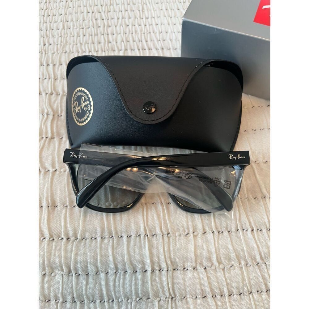 RAY-BAN RB 4216 601/11 BLACK/Light GREY SMOKE GRADIENT AUTHENTIC SUNGLASSES NEW - Picture 3 of 5